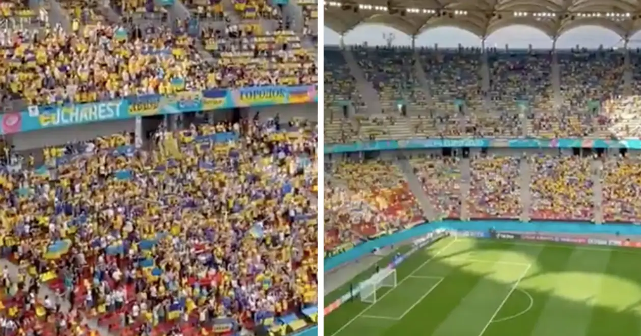 Потрясающее исполнение гимна Украины на стадионе перед матчем с Австрией