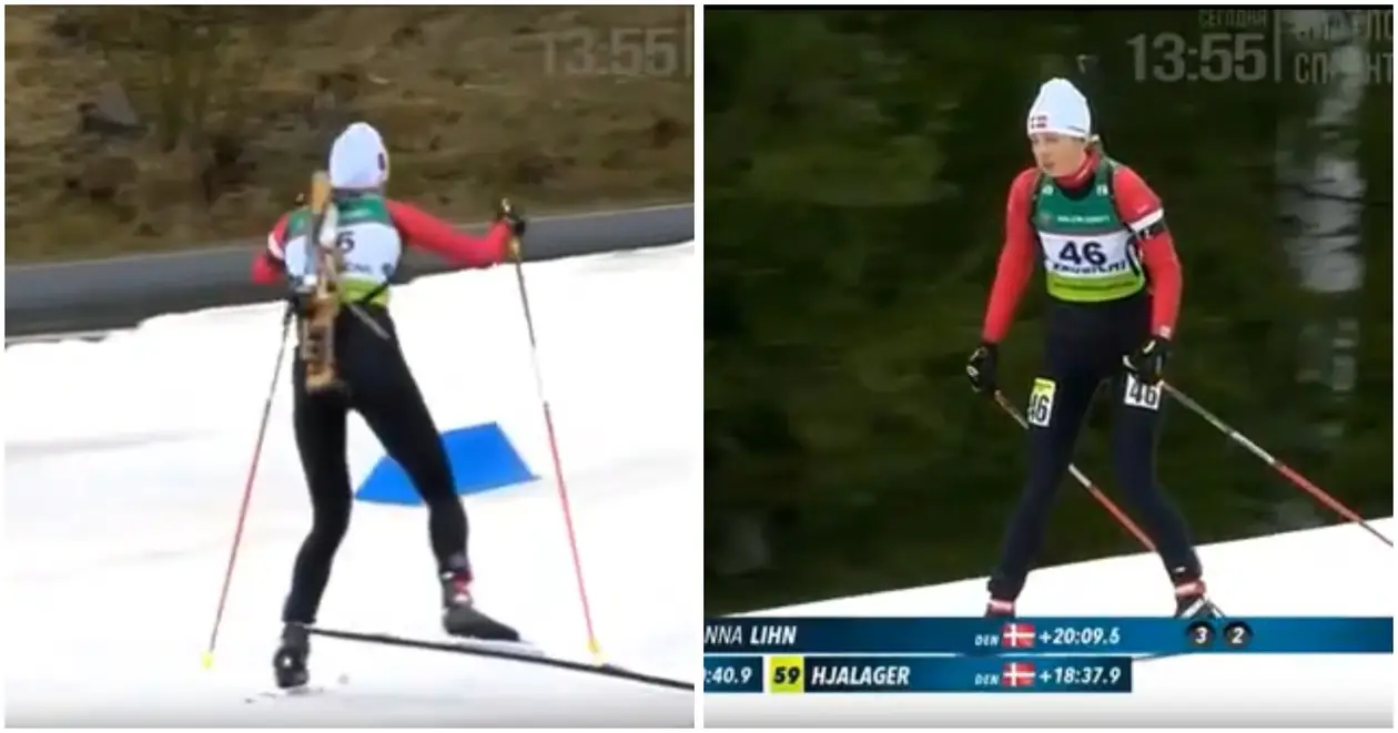 👀 Датская биатлонистка удивила странной лыжной техникой. Этап Кубка IBU в Беларуси – ее дебют