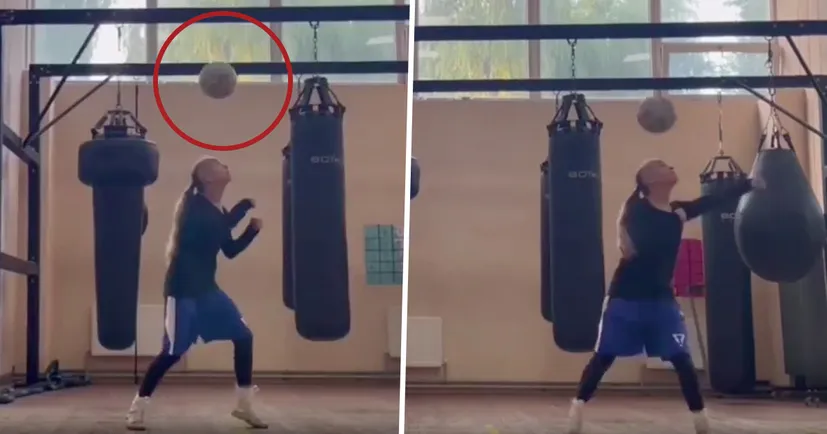Українка Кіра Макогоненко поєднує на тренуваннях бокс та футбол. Ви точно не повторите