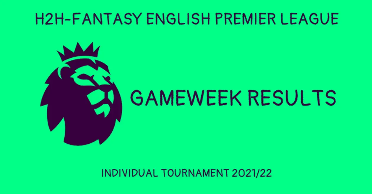 Н2Нінд fantasy EPL 2021/22. Gameweek 1 Results