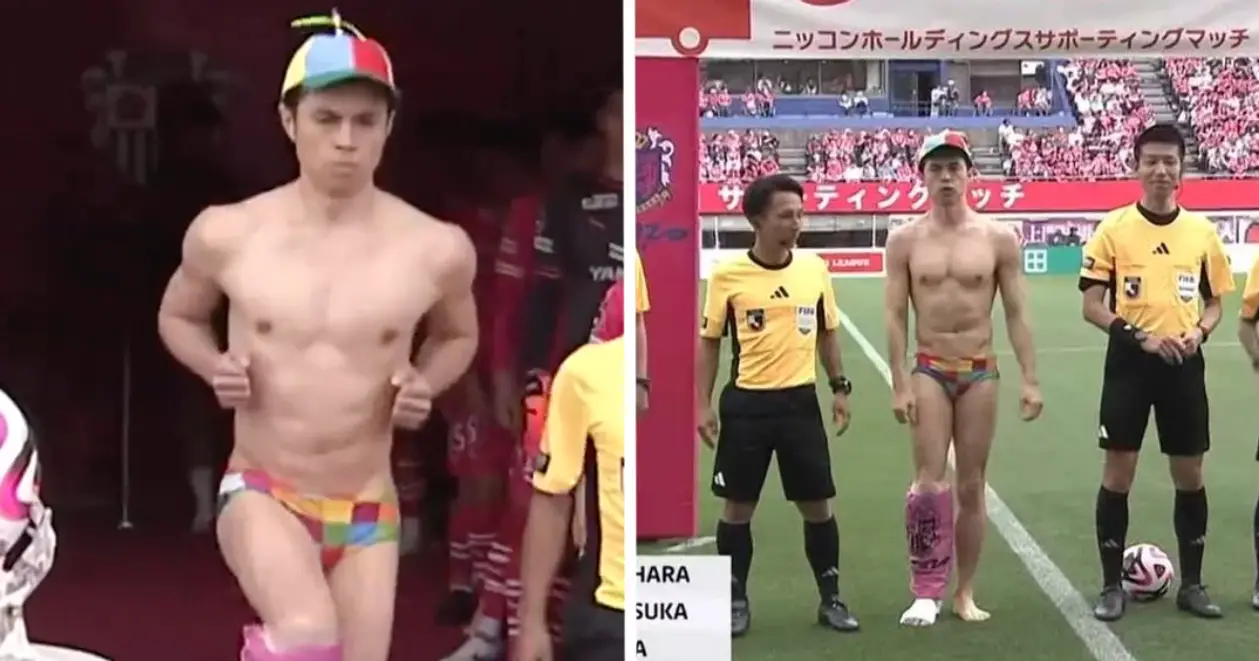Напівоголений хлопець вийшов з арбітрами перед матчем вищої ліги Японії. Що це було?