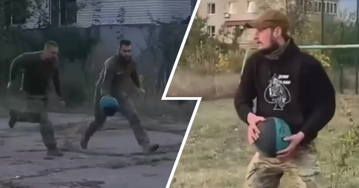 Мережею розлетілося відео, на якому українські військові грають у баскетбол в Лимані