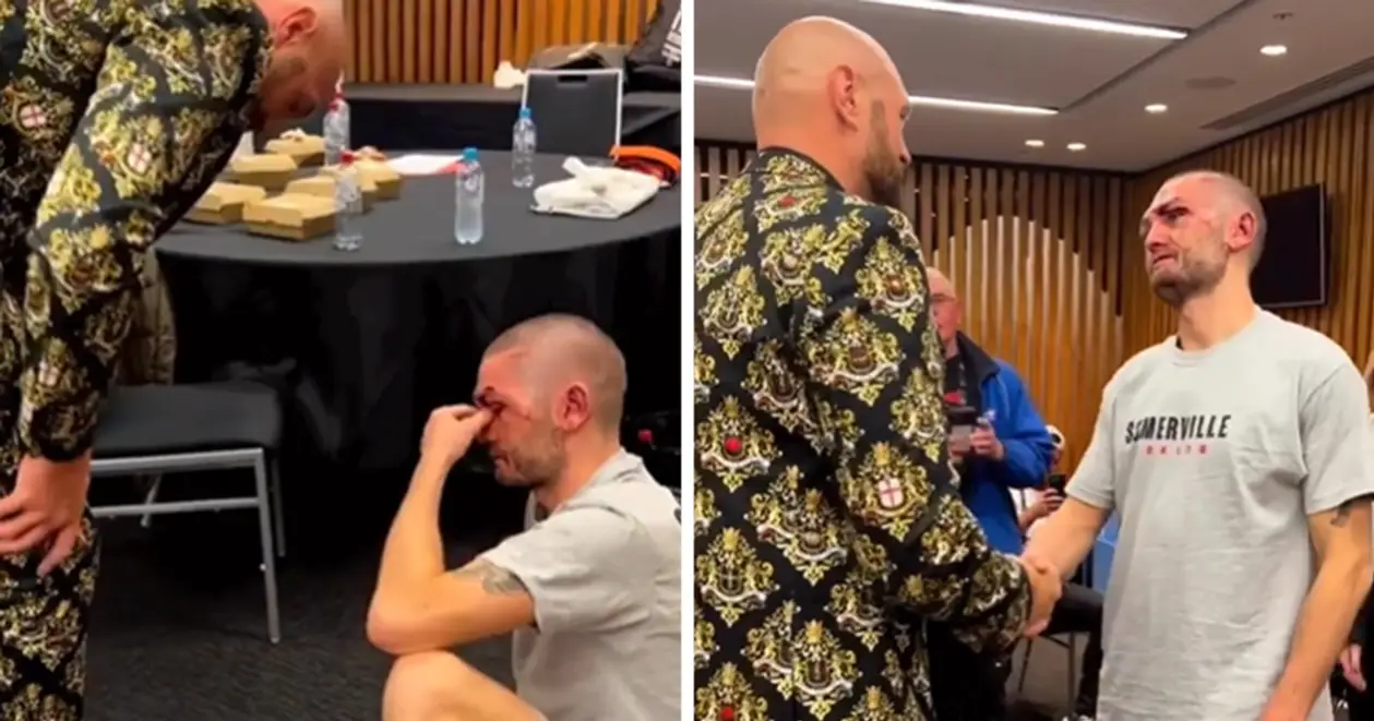 Сильне відео: Ф'юрі зайшов у роздягальню до молодого боксера та підтримав його після поразки