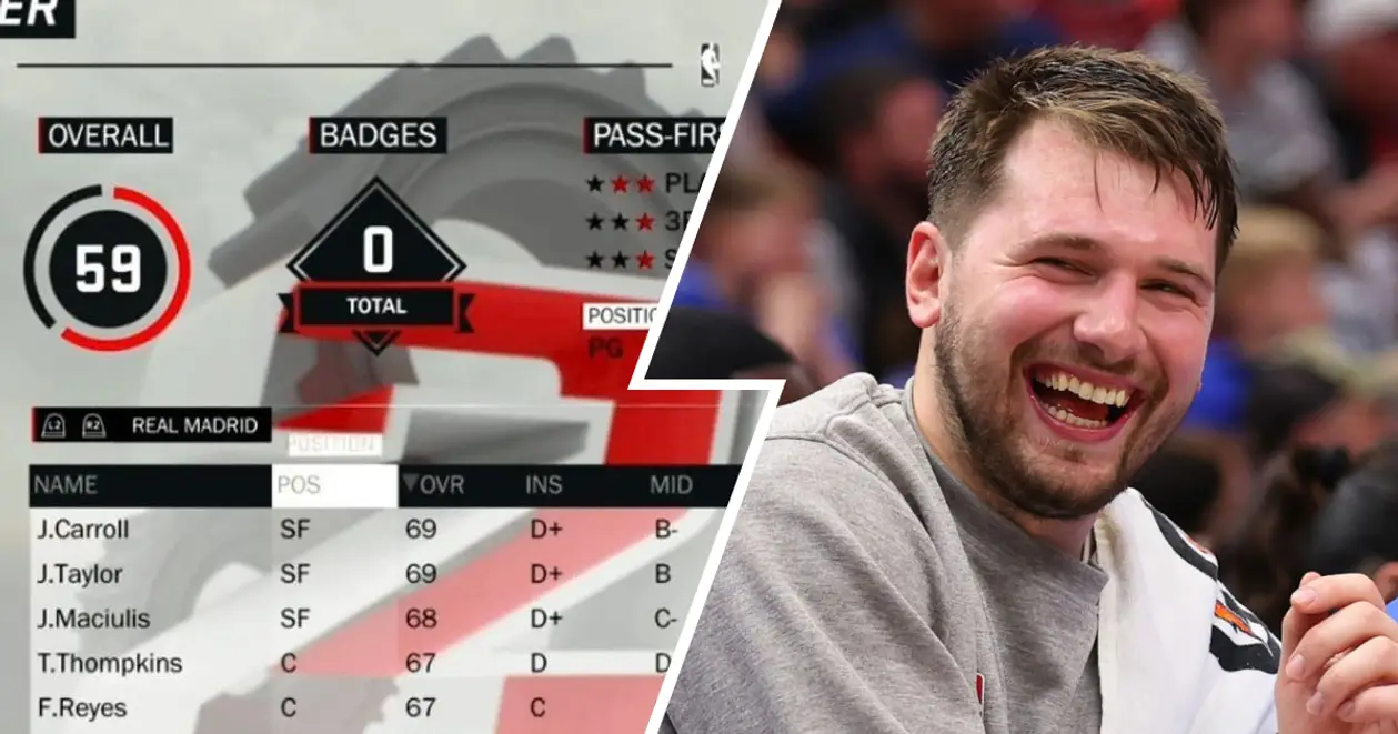 Дончич розсміявся, побачивши свою ігрову картку в NBA 2K17 часів ранніх виступів за «Реал»