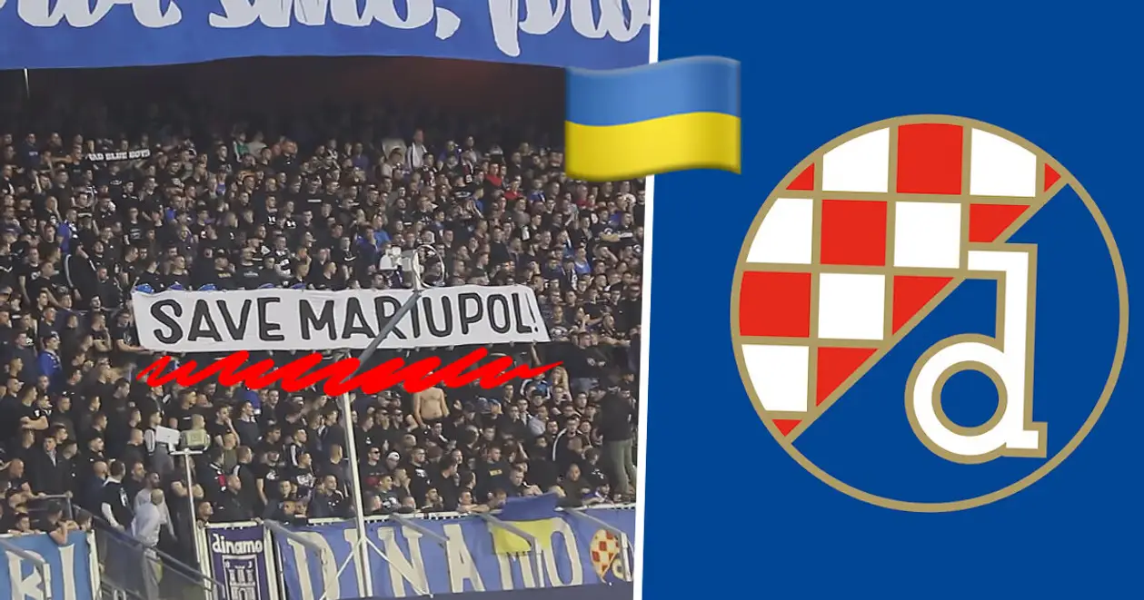 Хорватські ультрас вивісили банер «Save Mariupol» та скандували «Слава Україні». Hvala vam 💙💛