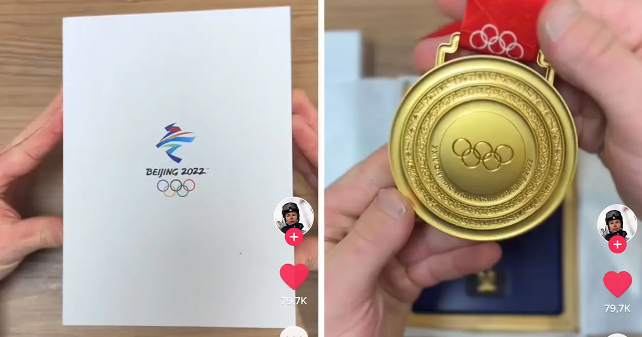 Любите распаковки товаров? Ловите анбоксинг золотой медали ОИ-2022 от олимпийского чемпиона!