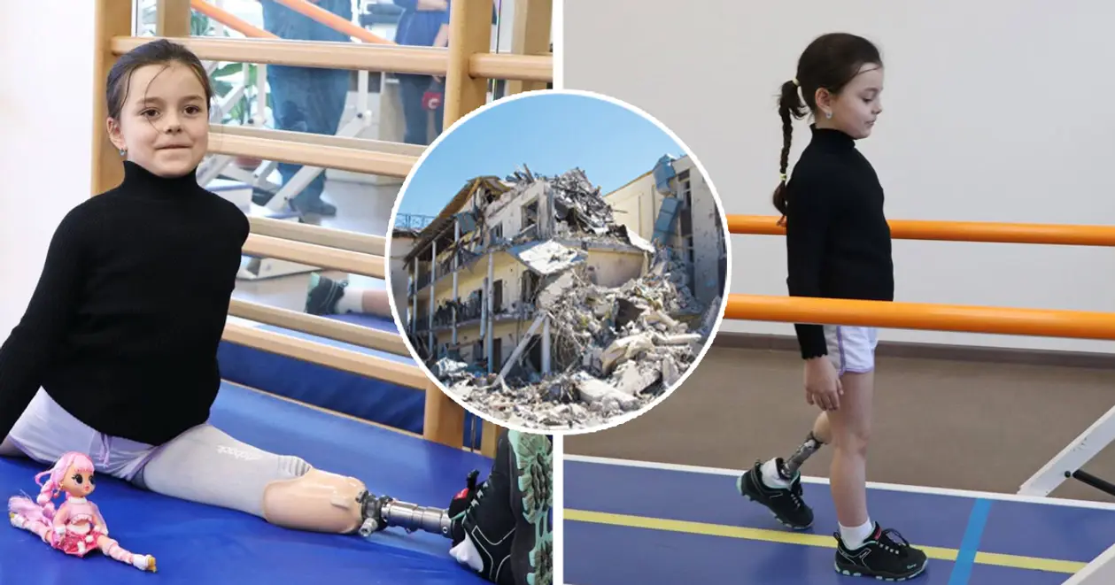 Дівчинка, яка навесні втратила ногу внаслідок ракетного удару, повернулася до тренувань
