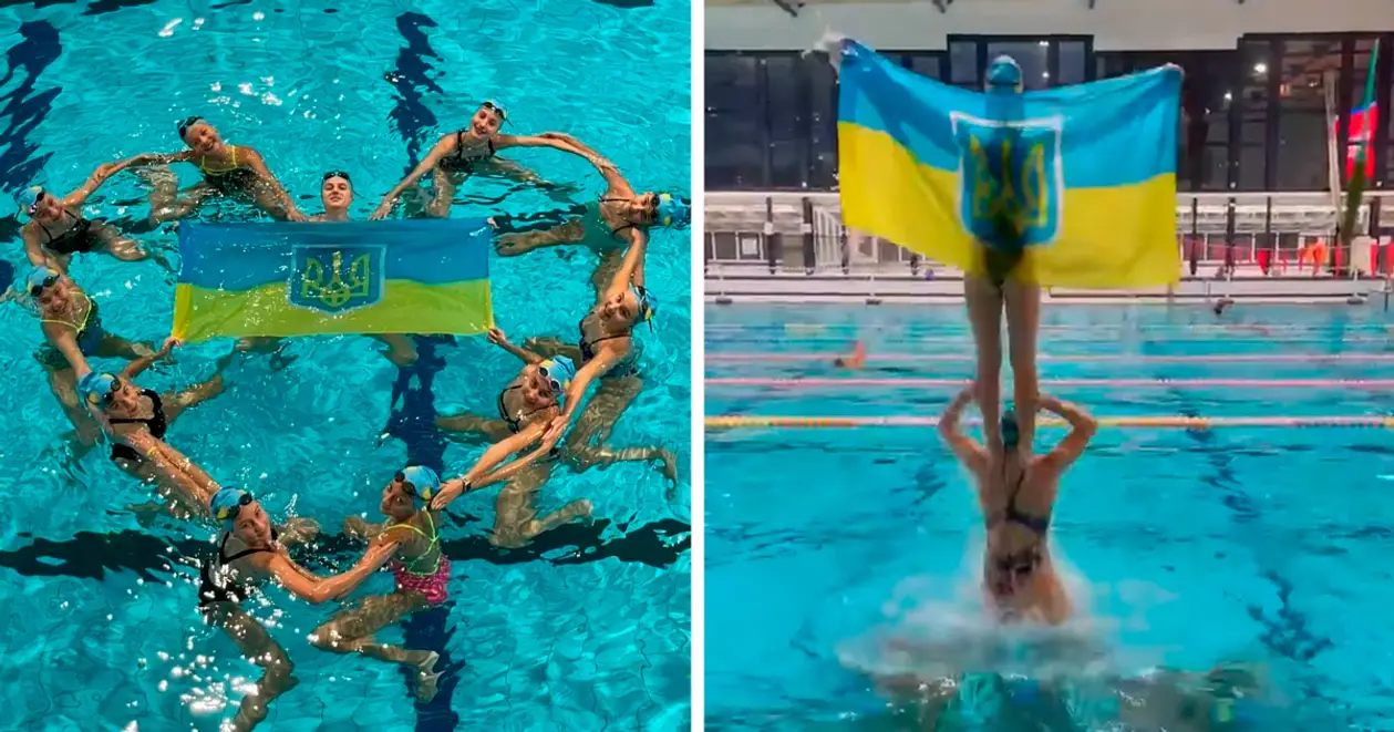 Юнацька збірна з синхронного плавання записала атмосферне відео до Дня Незалежності 💙💛