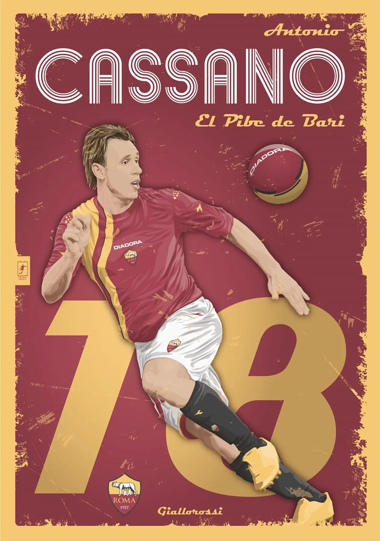 Постер "Антоніо Кассано | Рома"