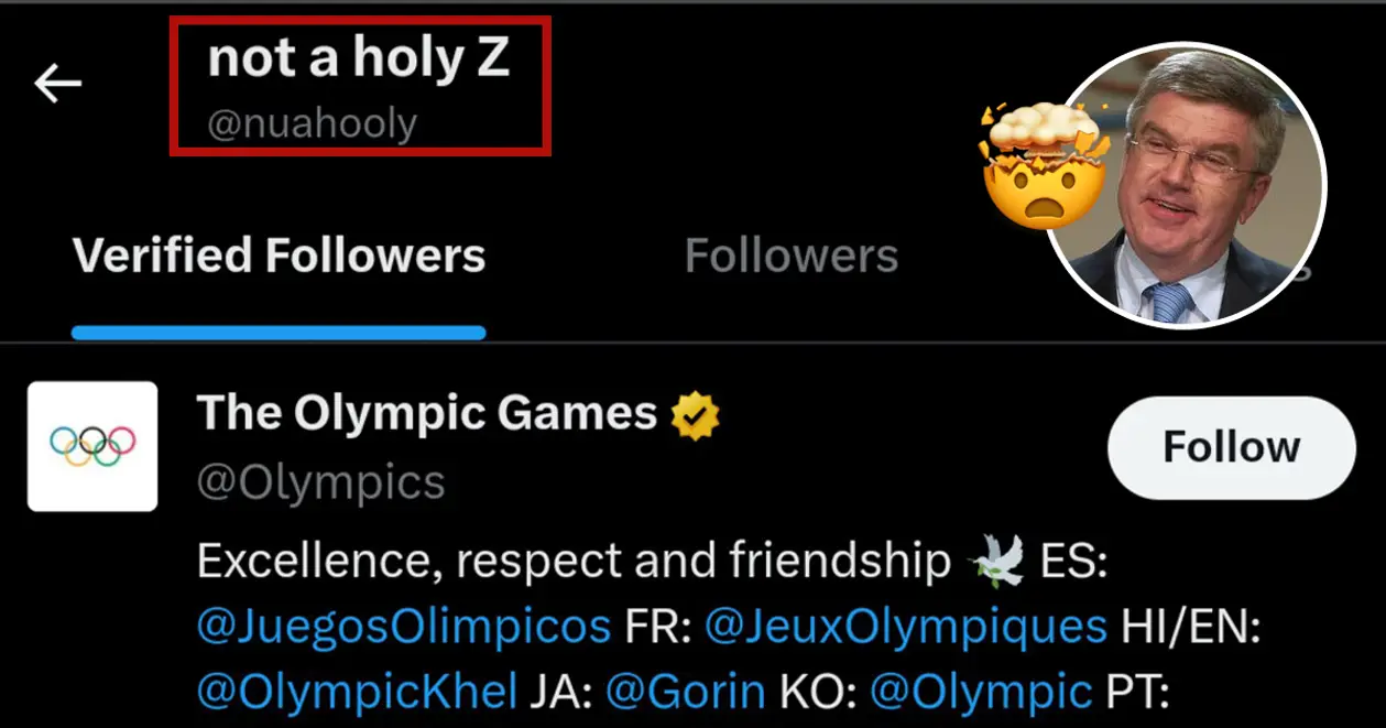Офіційний твіттер Олімпіади підписаний на акаунт із дописами на підтримку війни та символом «Z» в назві  