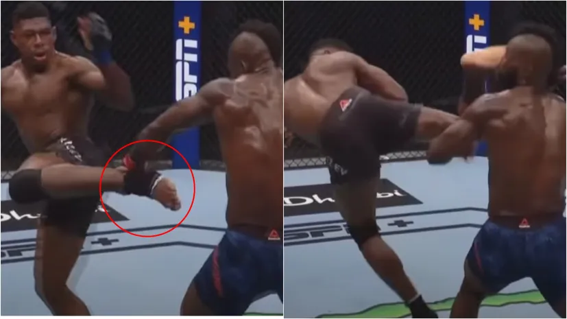 Нокаут года в UFC: соперник хотел удержать ногу, но получил вертушку точно в челюсть