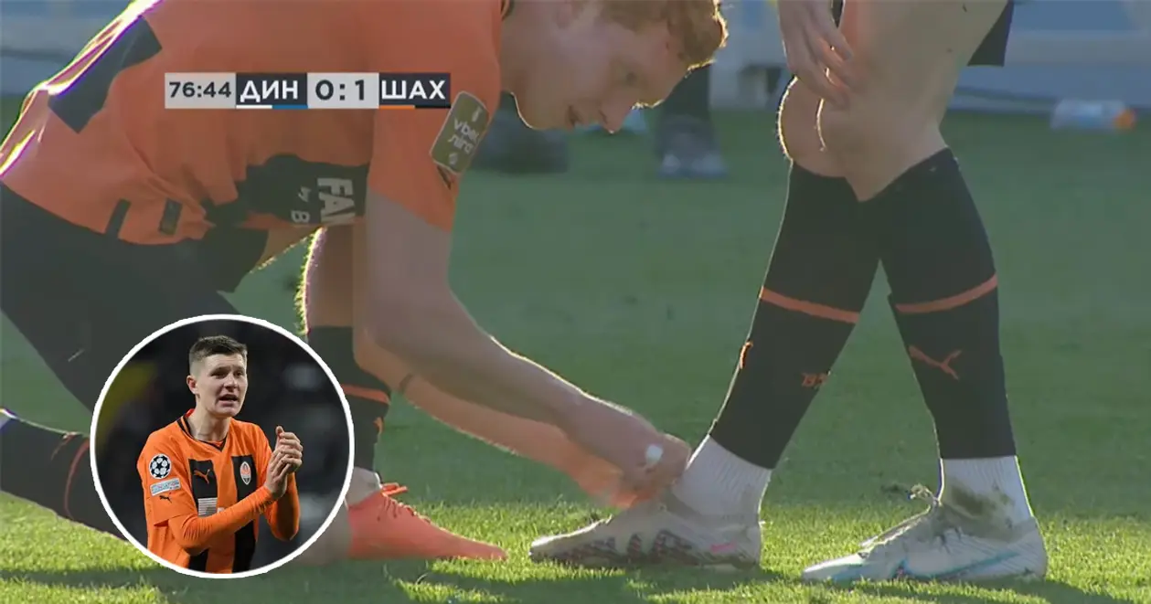 Цікавий момент: як Конопля допоміг Бондаренку зав'язати шнурки під час матчу 👀