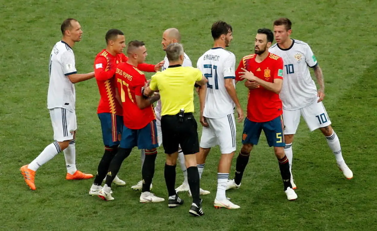 Испания вылетела от России в серии пенальти
