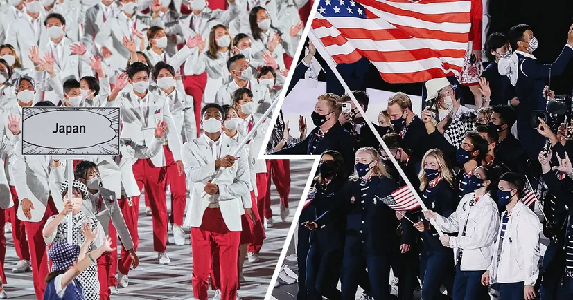 Хачимура, Саторански и еще 7 баскетболистов, которые несли флаги своих стран на открытии Олимпиады