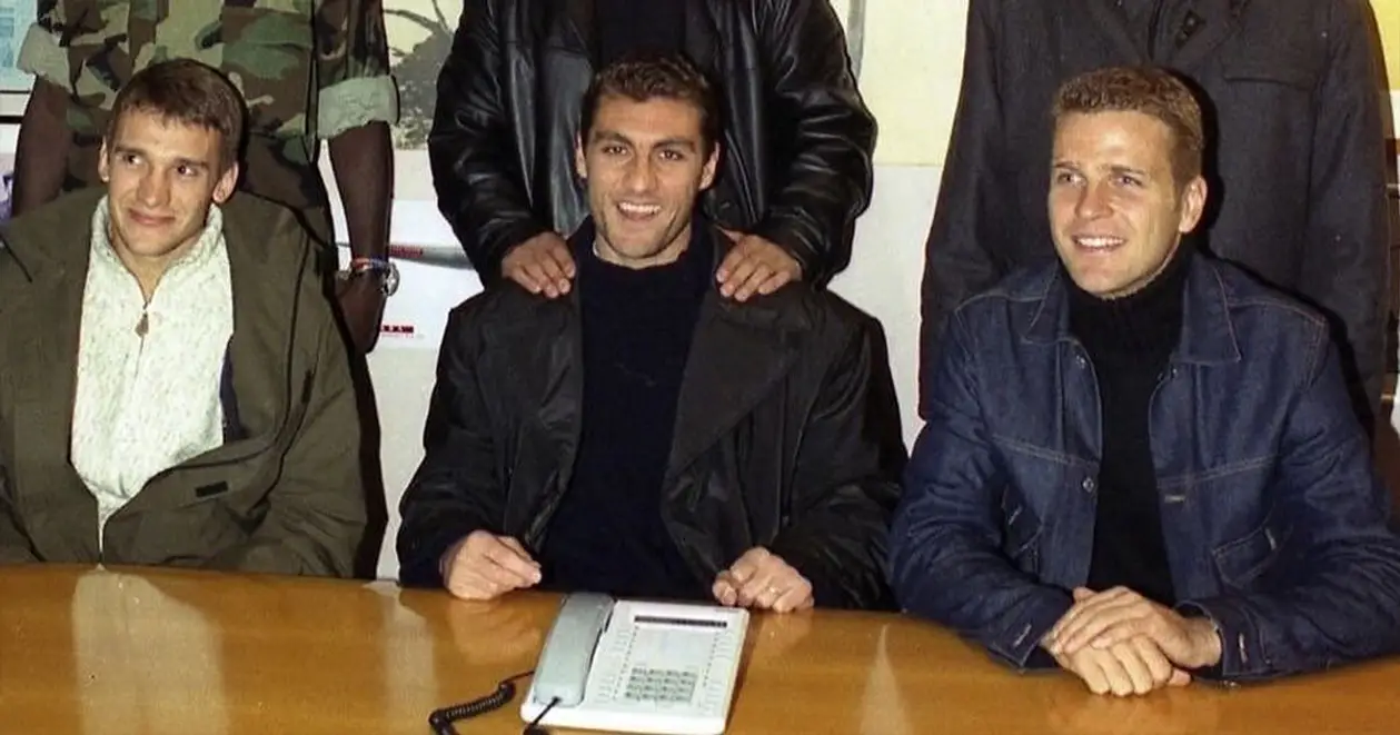 Мощное фото Шевченко с легендами «Милана» и «Интера» из 1999-го. Узнаете всех?