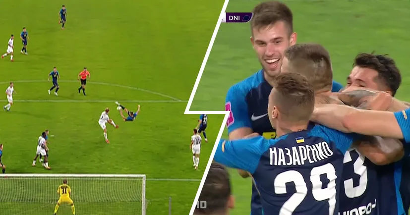 Адамюк забил сумасшедший гол боковыми ножницами в ворота «Черноморца»