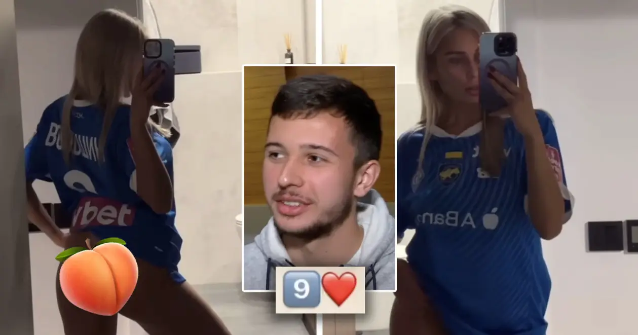 🔥 Дівчина Назара Волошина у своєму Instagram поділилась гарячим відео у його футбольній формі 
