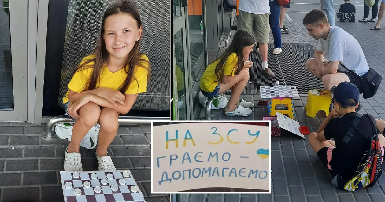 😍 У Києві маленька чемпіонка світу з шашок збирає своєю грою кошти для ЗСУ (+ФОТО)