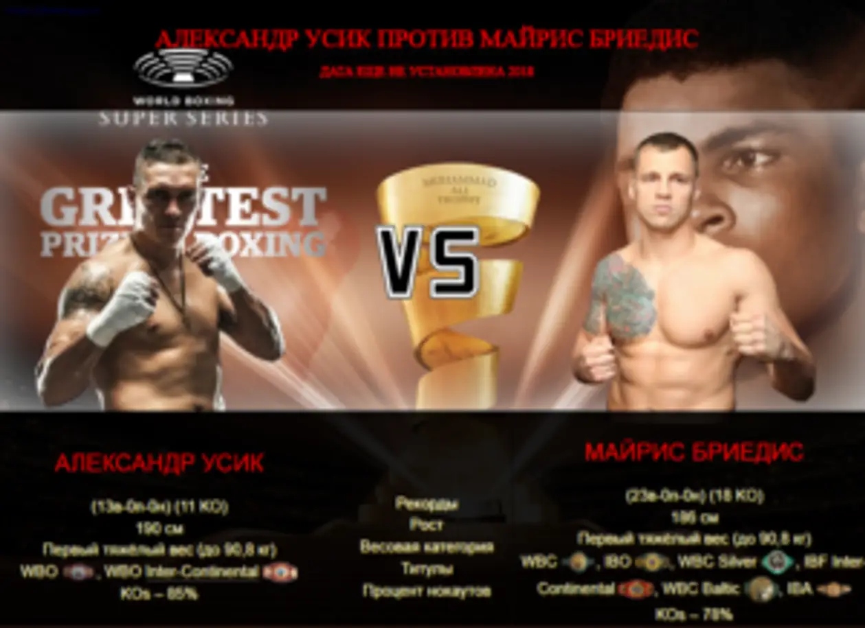 Всемираня боксерская суперсерия - полуфинал – Александр Усик vs Майрис Бриедис