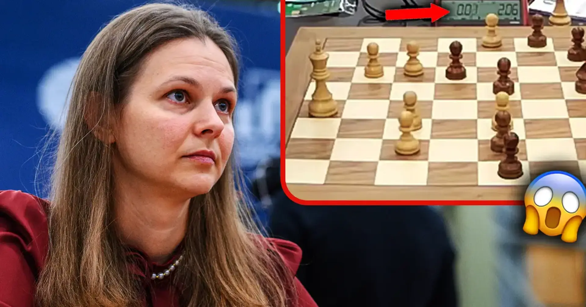 Анна Музичук прострочила час у кращій позиції в першому турі FIDE Grand Swiss