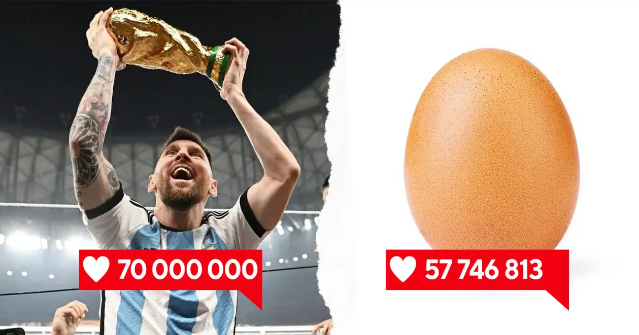 Фото Мессі з трофеєм ЧС стало найпопулярнішим в історії інстаграму – переміг яйце