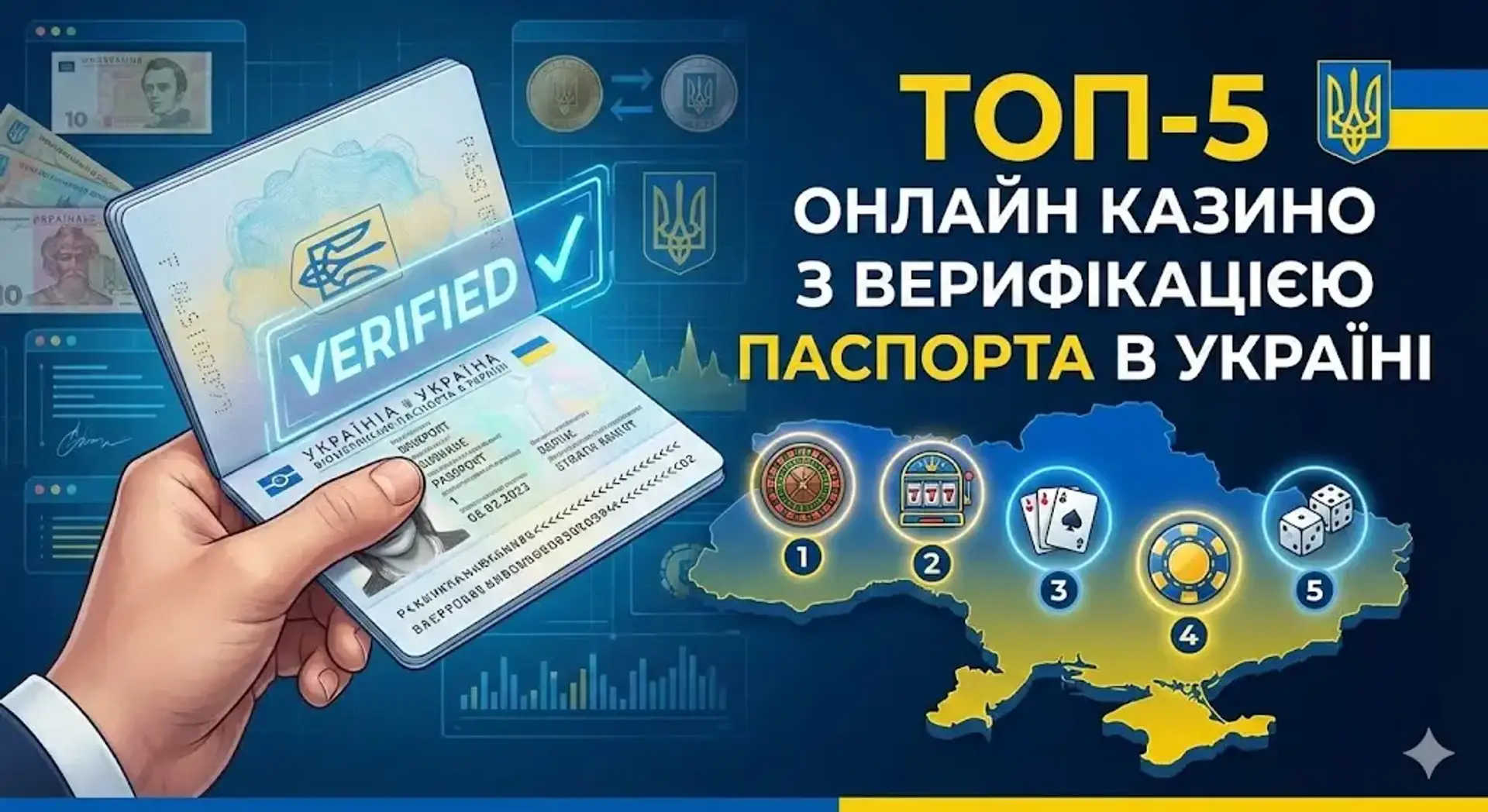 ТОП-5 онлайн казино з верифікацію по паспорту в Україні