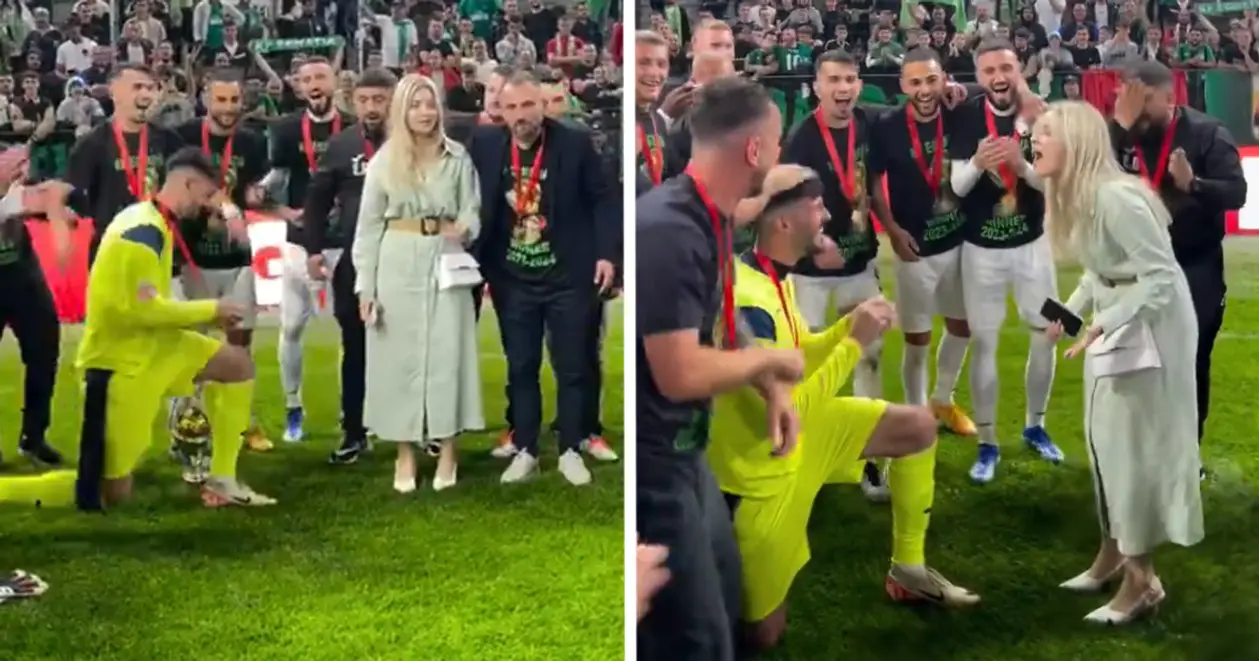 Голкіпер зробив пропозицію дівчині після перемоги у фіналі Кубка Албанії