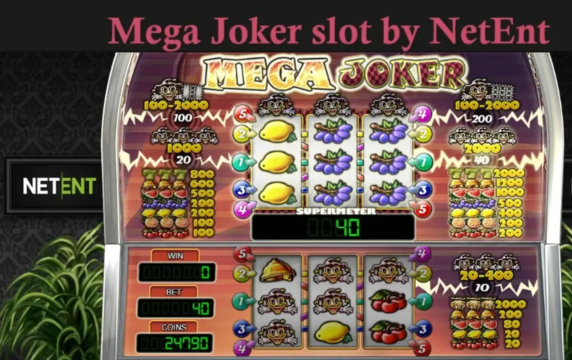 Гра Mega Joker: де грати в ігровий автомат Мега Джокер | Огляд слота Mega Joker від NetEnt