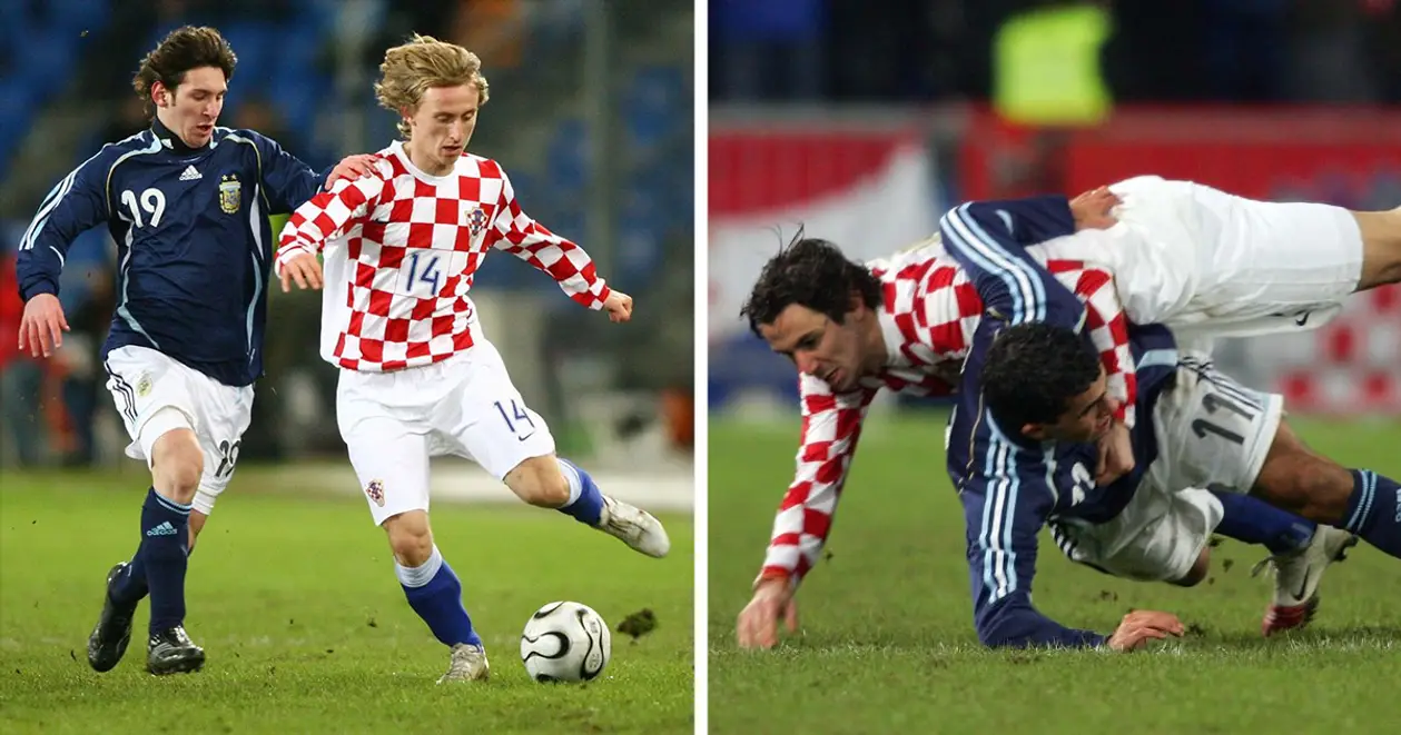 Модрич дебютував за Хорватію у матчі проти Аргентини. Срна тоді забив, а Мессі зробив шикарні гол+пас (ВІДЕО)