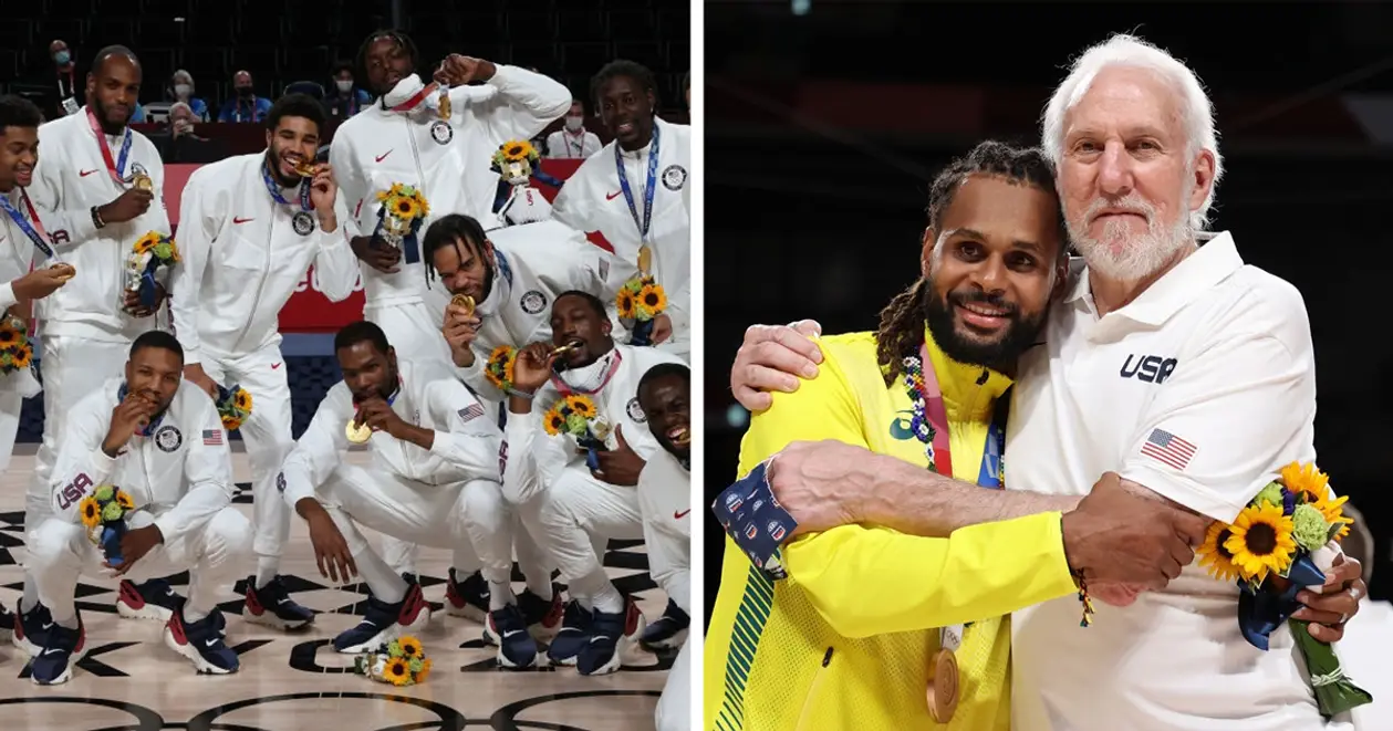 Шикарные эмоции призеров олимпийского баскетбольного турнира на церемонии награждения