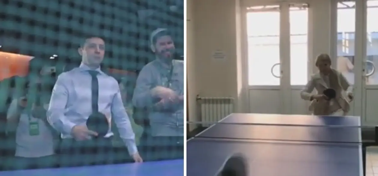 Зеленский vs Тимошенко: кто круче играет в настольный теннис?
