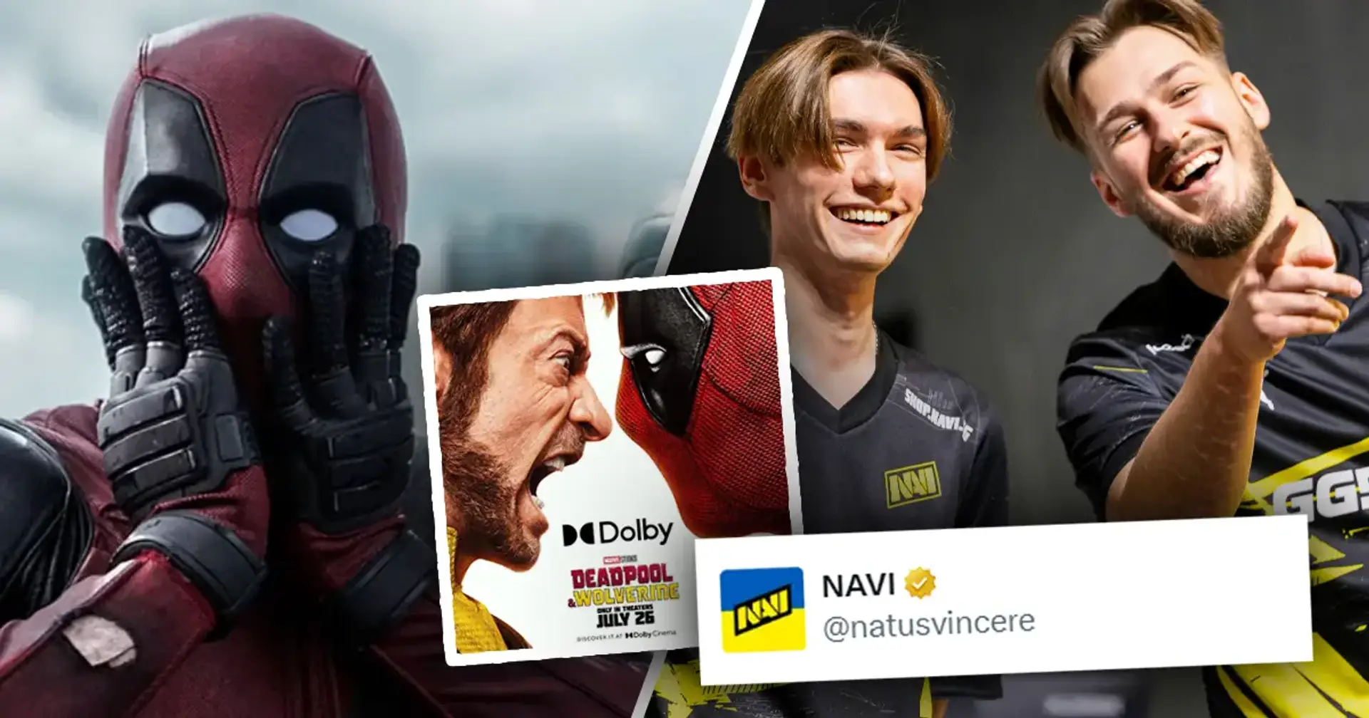 😅 NAVI розповіли, чи з'явиться один із їхніх гравців у новому фільмі про Дедпула. Найбільш несподіваний інсайд вечора 