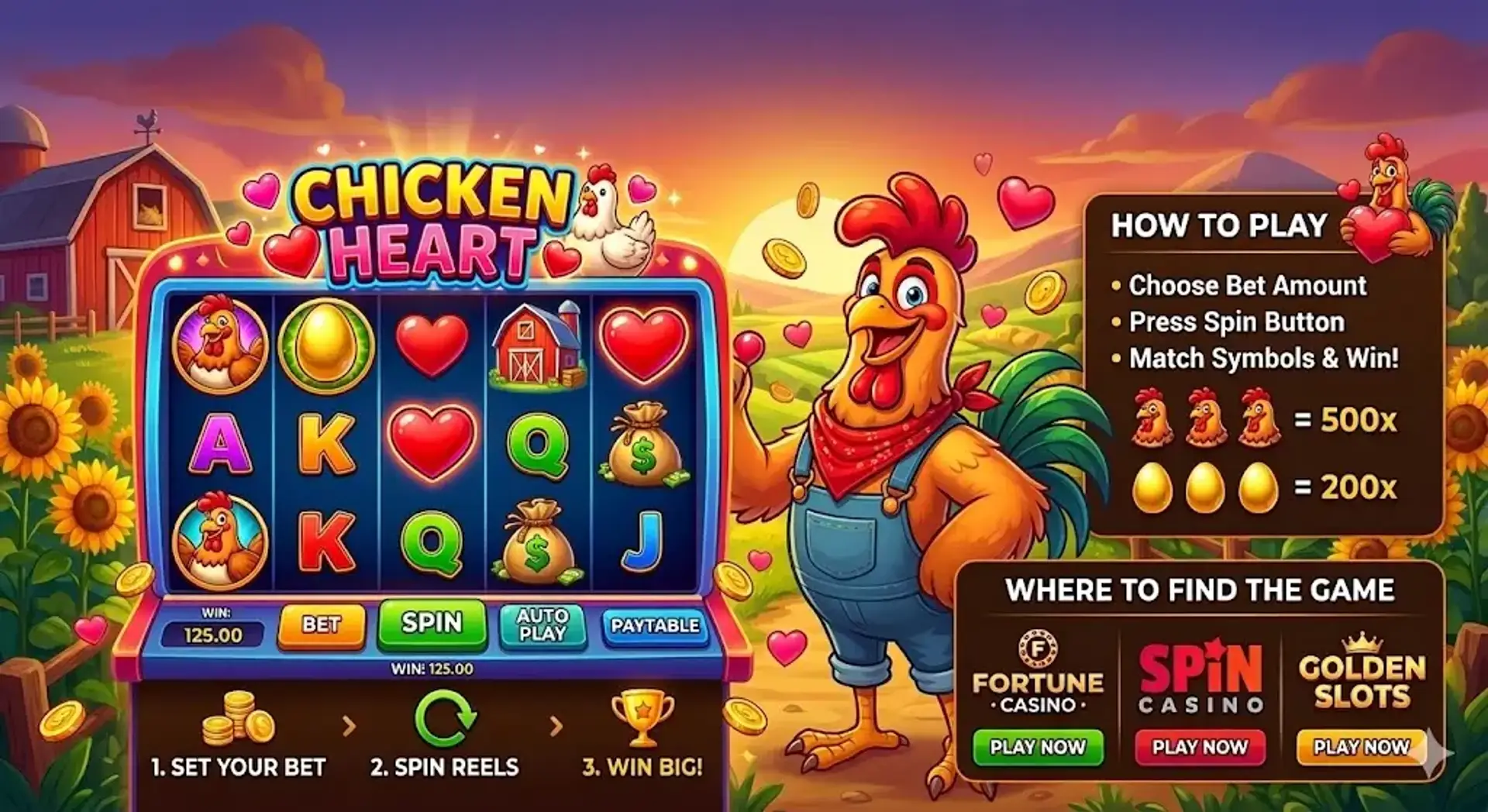 Огляд слота Chicken Heart на 100HP: як грати, де знайти Chicken Heart