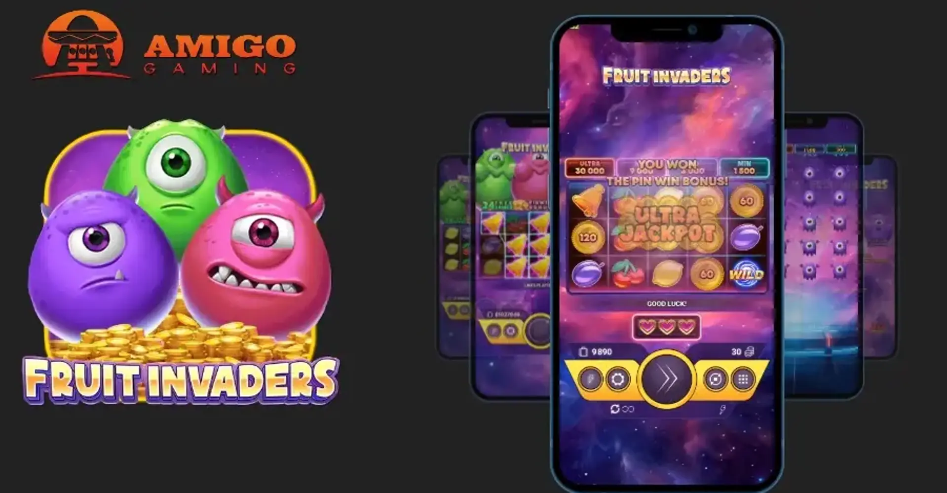 Ігровий автомат Fruit Invaders: огляд слота Fruit Invaders від Amigo Gaming з високою волатильністю, фріспінами та бонусними міні-іграми