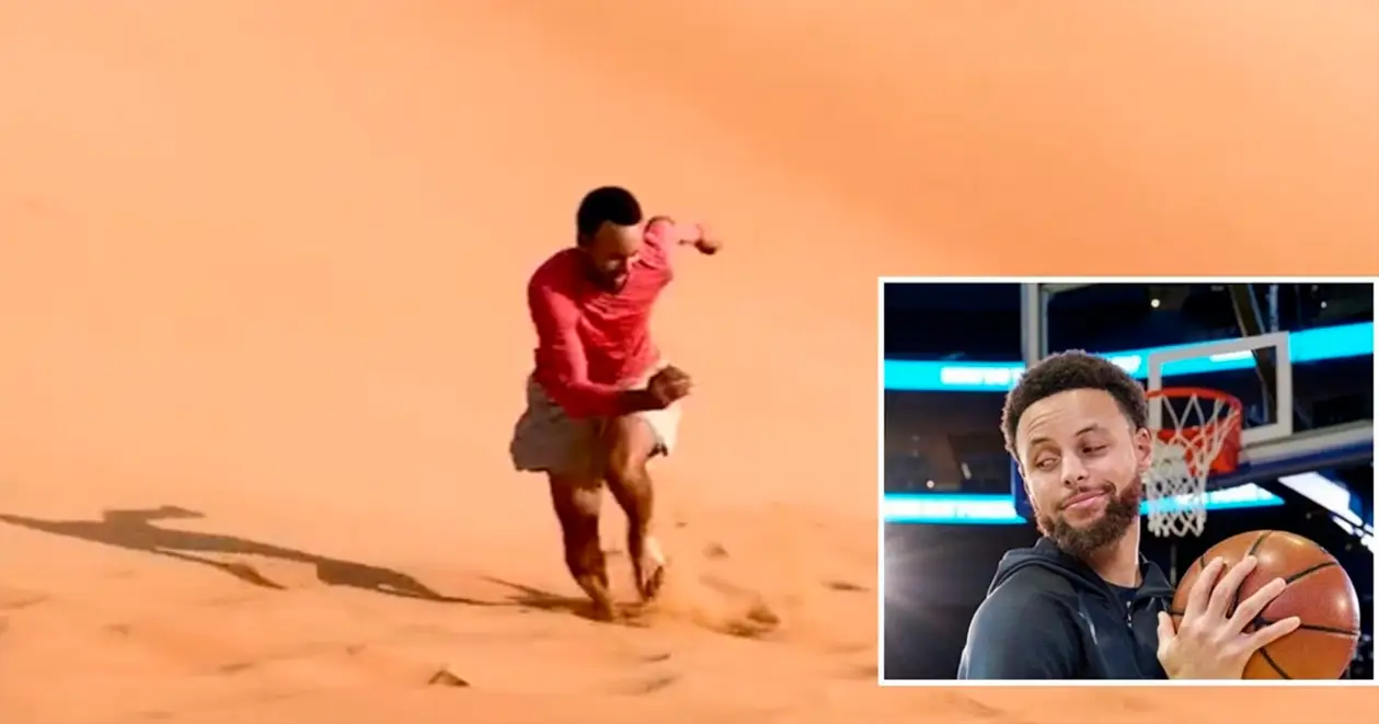 Стефен Каррі потренувався у піщаних дюнах під час відпустки в Дубаї. Показав, як готується до нового сезону