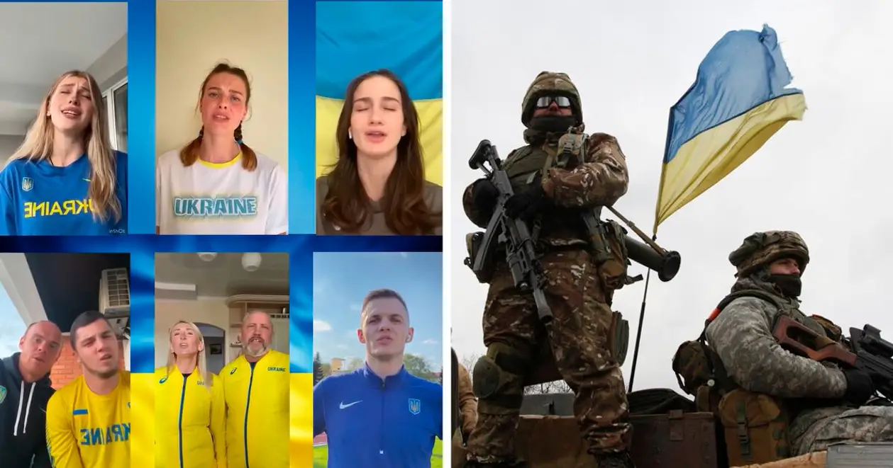 Ярослава Магучіх разом з українськими атлетами заспівала «Червону калину» в підтримку наших воїнів