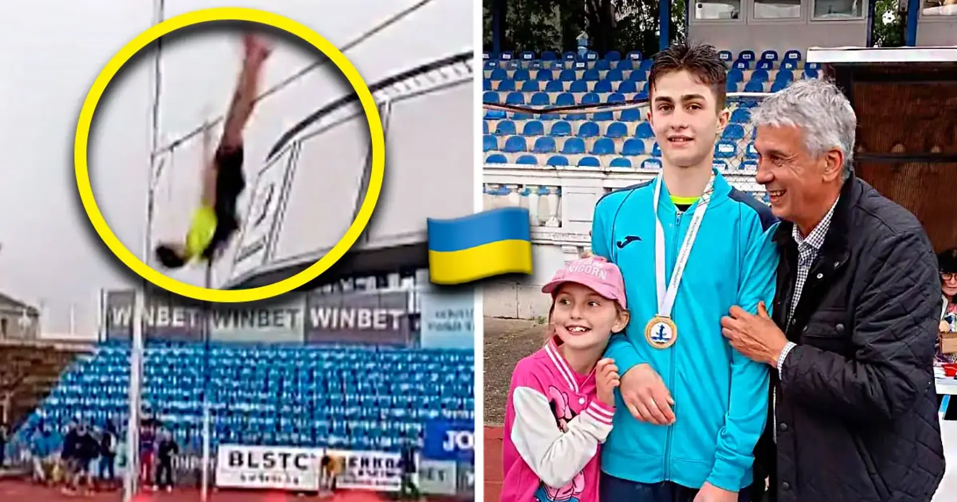 Відео: 13-річний українець встановив найкраще досягнення в історії у стрибках із жердиною серед однолітків