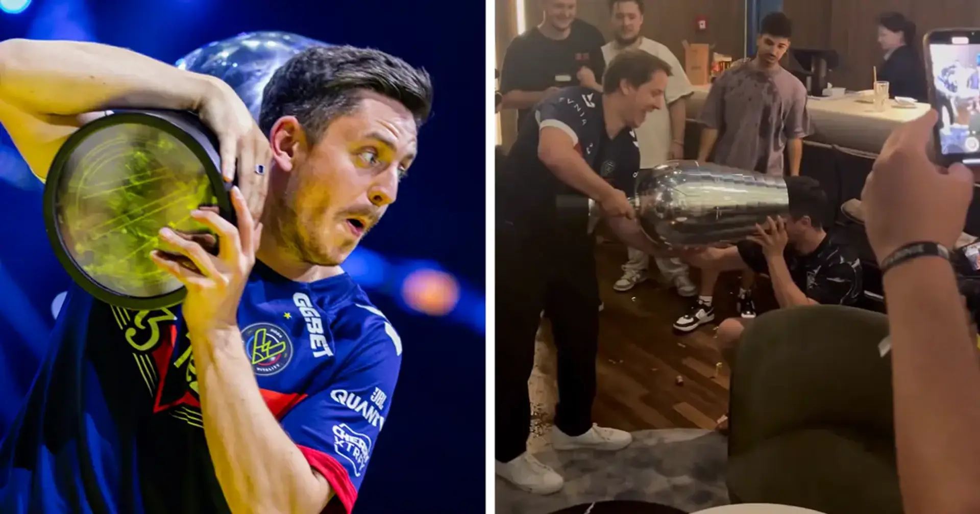 😅 Так от що роблять чемпіони зі здобутими трофеями. apEX використав кубок з IEM Cologne у єдиний правильний спосіб