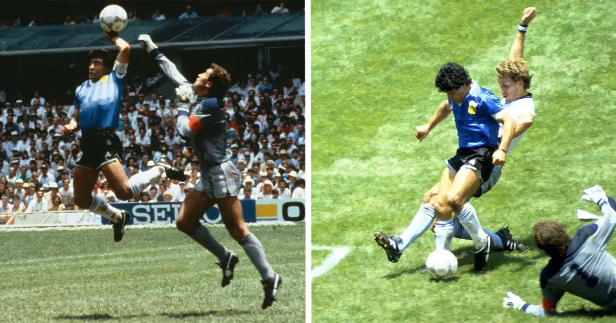 37 років тому Марадона забив два історичні голи протягом чотирьох хвилин: «Руку Бога» та «Гол століття» 