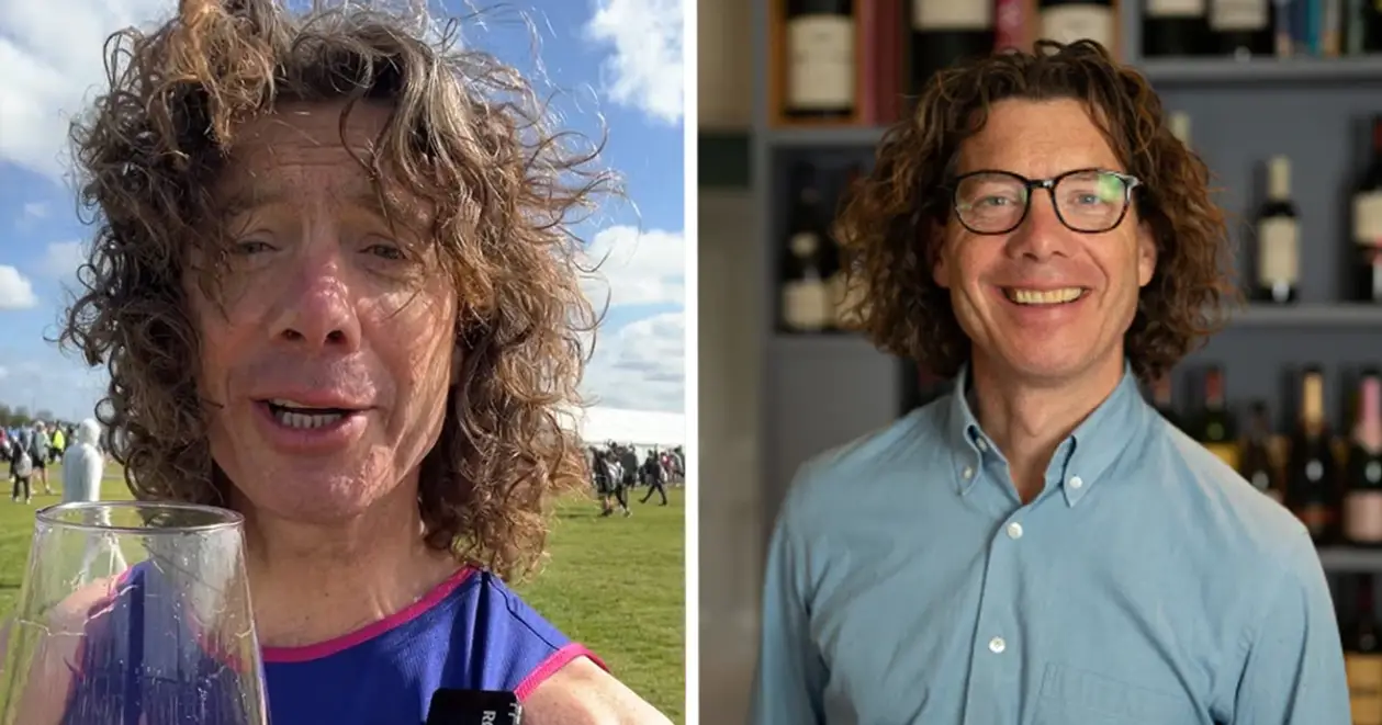 Британець пробіг лондонський марафон, дегустуючи при цьому вино. Це треба бачити