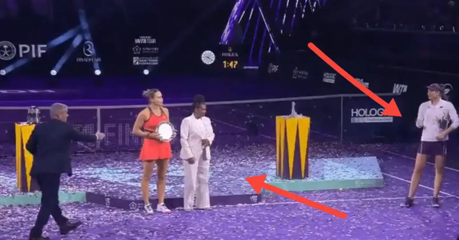 Скандал на нагородженні підсумкового турніру WTA: Рибакіна відмовилася від спільного фото