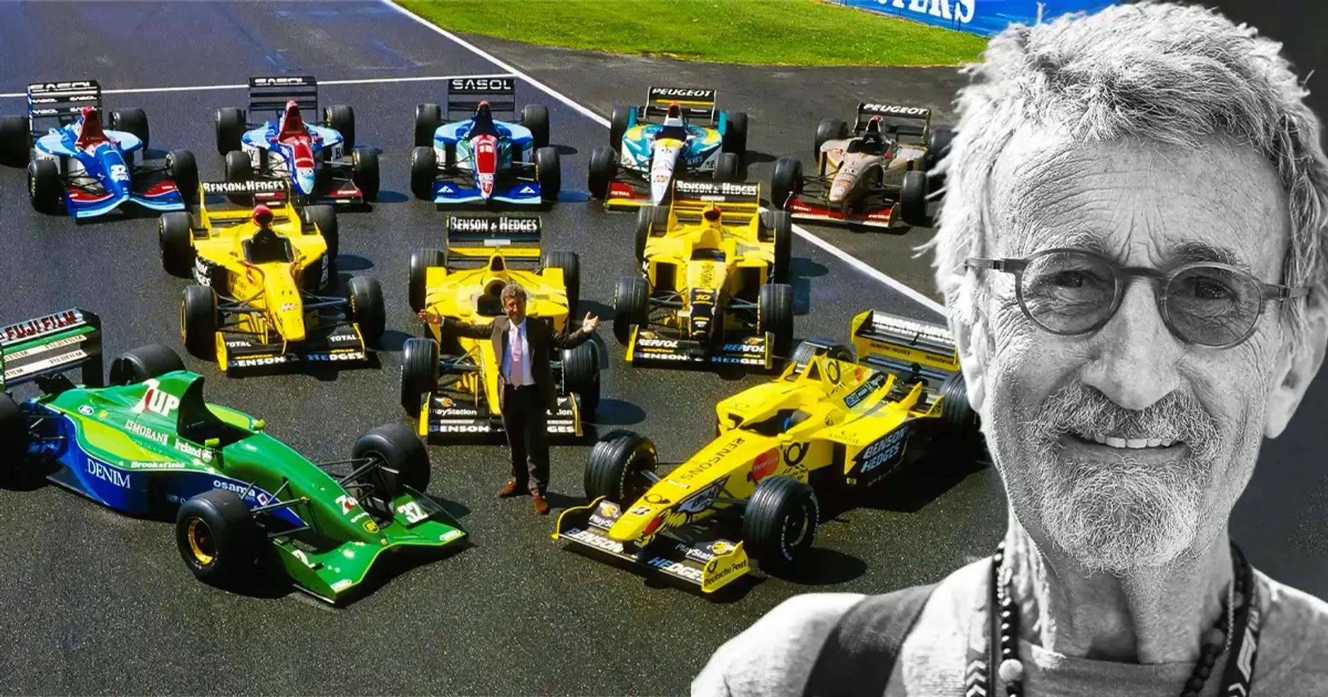 Пам'яті Едді Джордана: усі боліди команди Jordan Grand Prix. Легендарні гадюки, шершні, акули та перша машина Шумахера