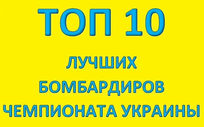 Топ 10 лучших бомбардиров чемпионата Украины
