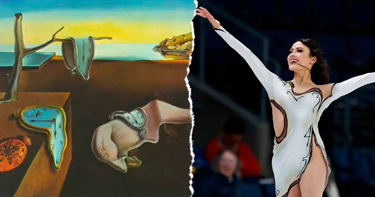 Мистецтво на льоду: американська фігуристка Чок виступила у сукні за мотивами картини Далі 