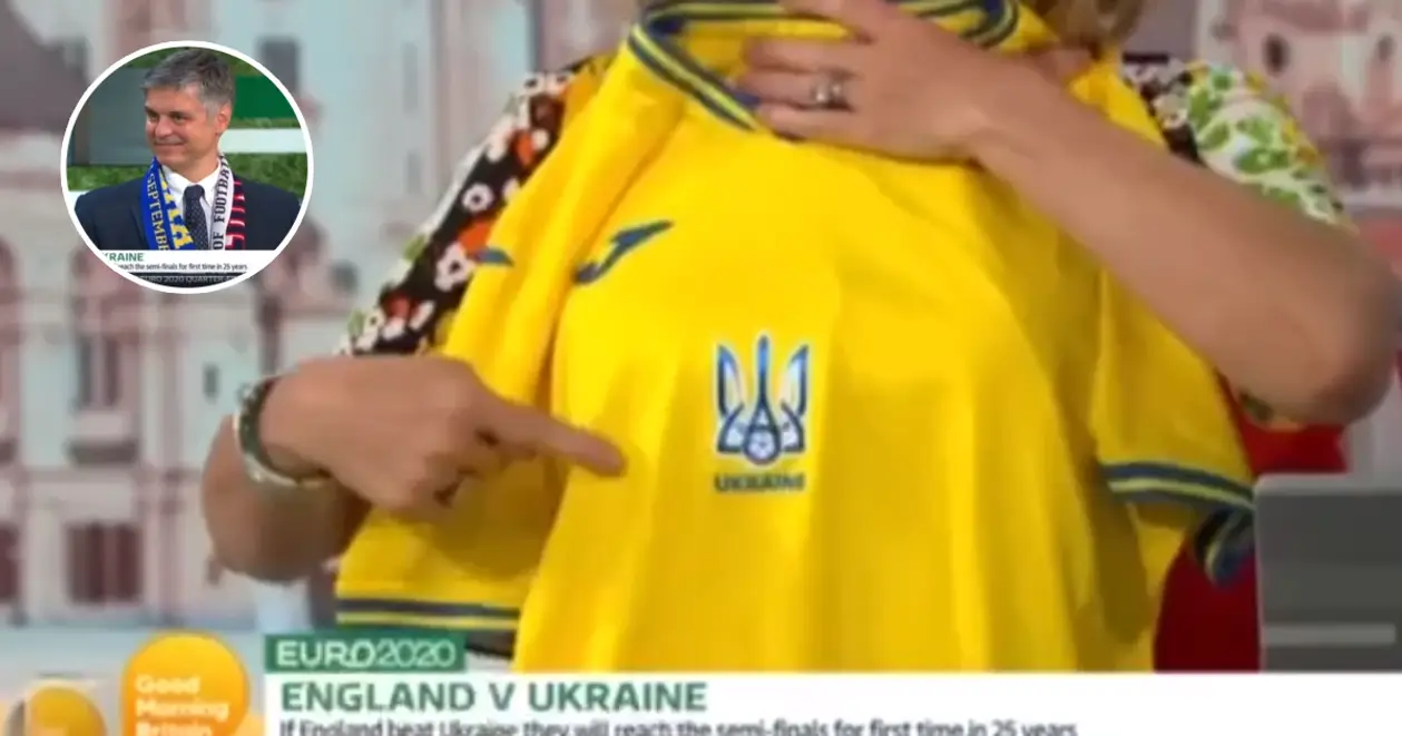 Британская ведущая назвала карту Украины на футболке «пятном», ее коллега хихикал. И это на эфире с послом Украины
