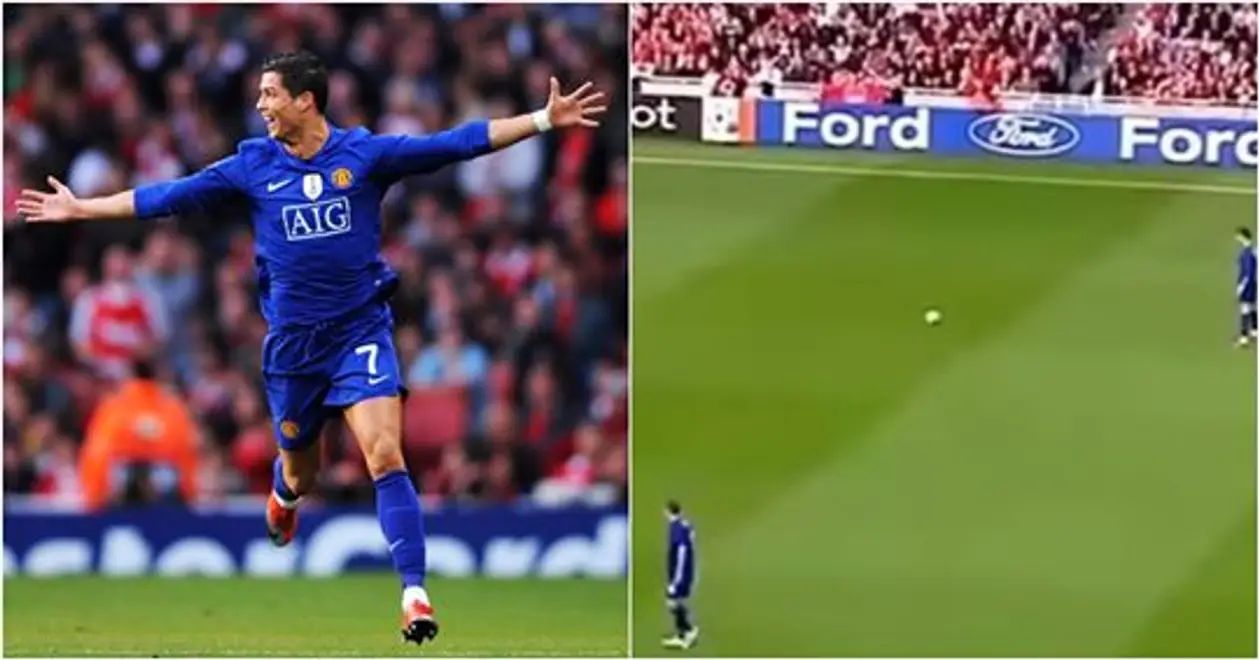 🎥 Видео дня: Роналду забивает «Арсеналу» штрафным с центра поля