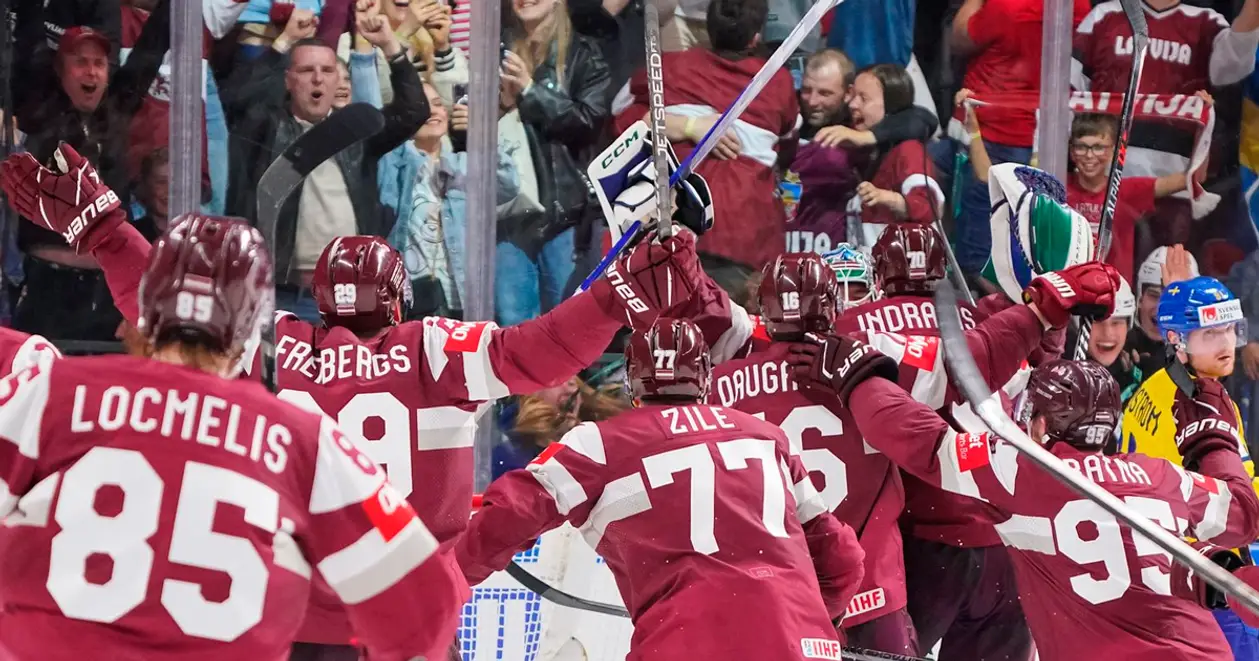 Справжнє божевілля на хокейному ЧС: Латвія сенсаційно вибила шведів і вийшла в історичний півфінал