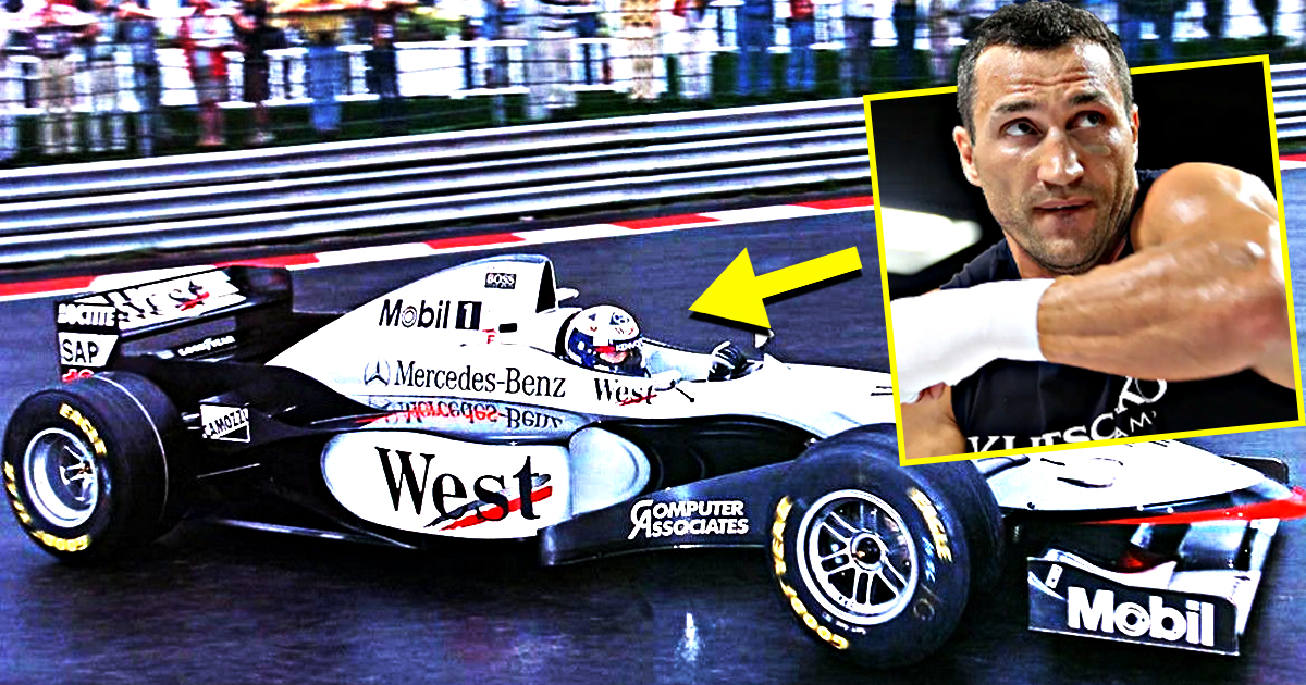 Уявіть Володимира Кличка за кермом боліда Формули-1 у Києві у 2001 році!