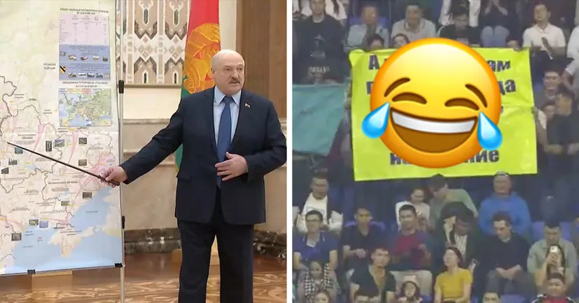 Вболівальники Казахстану точно знають, звідки на Білорусь готувався напад. Топовий тролінг з матчу Ліги націй 🤌