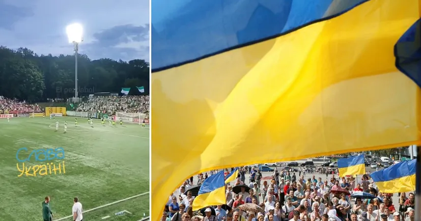 🙌🇺🇦 «Слава Україні!» Литовські фанати підтримали Україну на матчі Ліги Європи